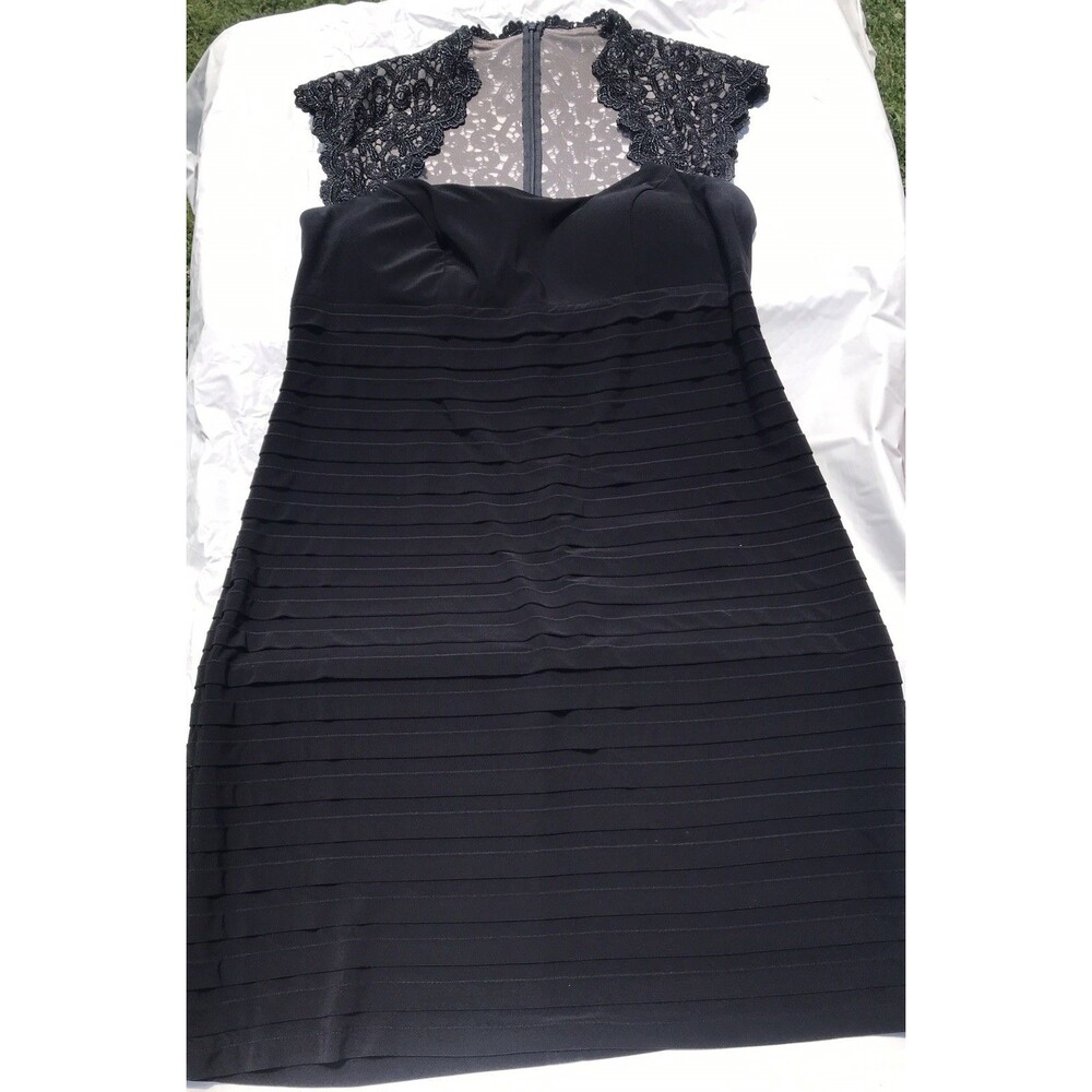Xscape Lace Top Side Evening Dress Size 14w